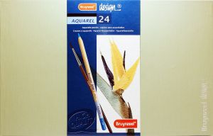 kredki akwarelowe Bruynzeel Aquarel 24  pedzelek opakowanie